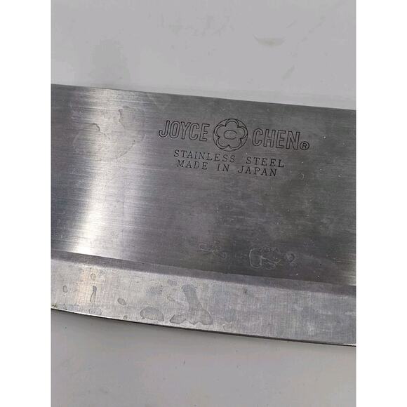 Joyce Chen Cleaver Stainless Steel 8" Blade Wood Handle Made In Japan - Picture 4 of 8